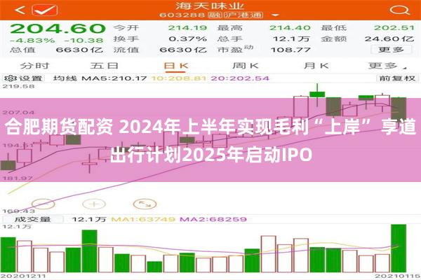 合肥期货配资 2024年上半年实现毛利“上岸” 享道出行计划2025年启动IPO